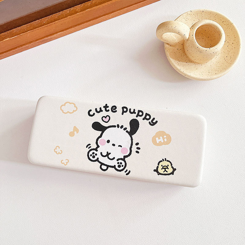 儿童眼镜盒女孩男款收纳盒皮革近视女生可爱防压可携式小巧小