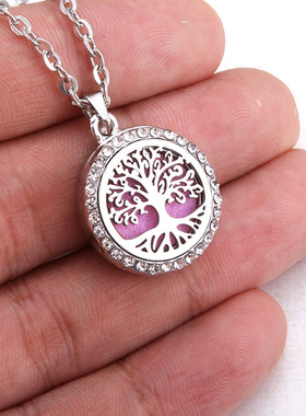10 styles Aroma locket Necklace Magnetic Stainless Steel Aro