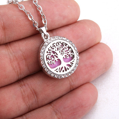 10 styles Aroma locket Necklace Magnetic Stainless Steel Aro
