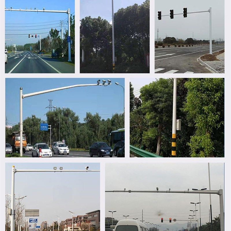 好货道路监控杆八角杆热镀锌小区立杆球机支架交通信号灯路跨郭集