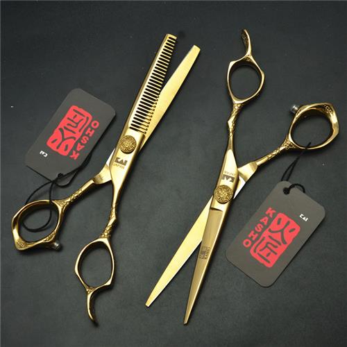 极速厂家火匠黑色5.5/6寸龙柄浏海打薄美发剪平剪削发牙剪发廊专
