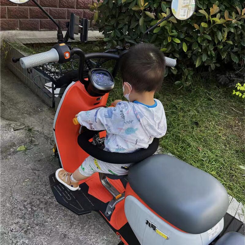 好货九号电动车专用儿童座椅 可升降可折叠安全座椅 配件含围栏
