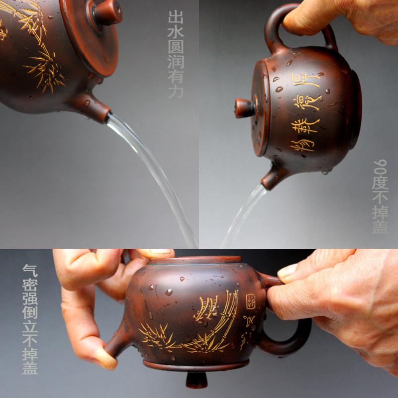好货日进斗金素壶光壶 钦州坭兴陶茶壶 名家全手工 紫泥壶紫砂工