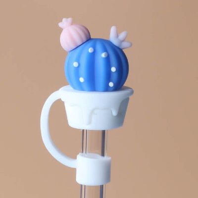 好货4/6/8pcs Straw Dust Caps Reusable Silicone Straw Tips