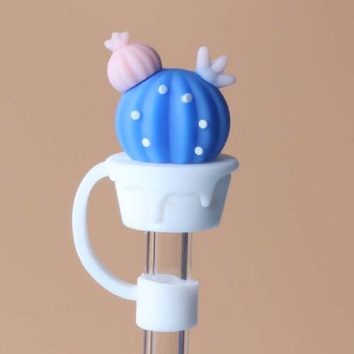 好货4/6/8pcs Straw Dust Caps Reusable Silicone Straw Tips