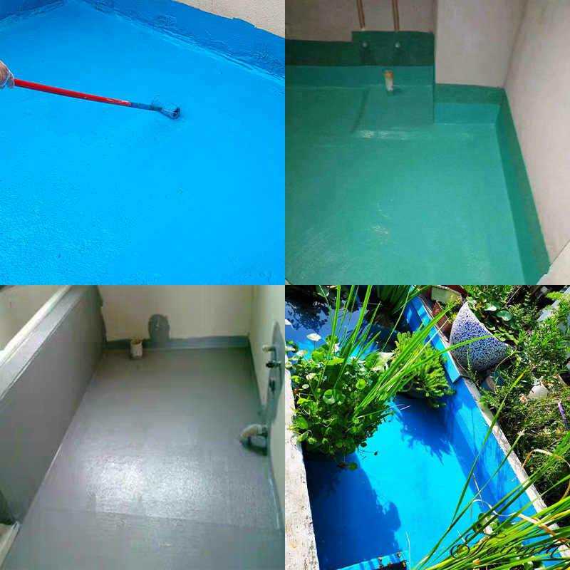 好货防水涂料鱼池化妆室蓝色11厨房阳台JS材料内墙屋顶补漏王堵漏