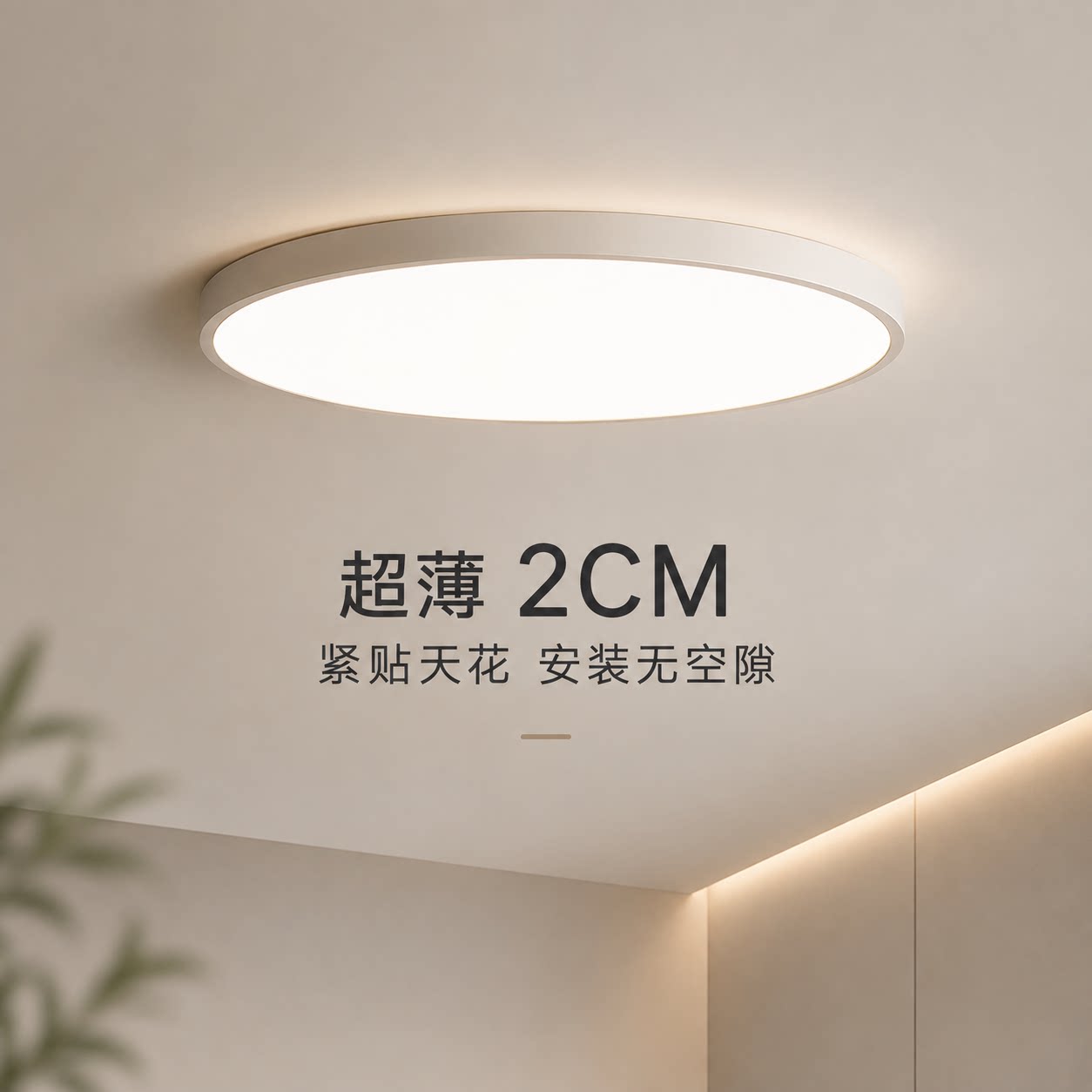 led圆形吸顶灯客厅餐厅阳台过道小尺寸2026年新款超薄三防灯厨房