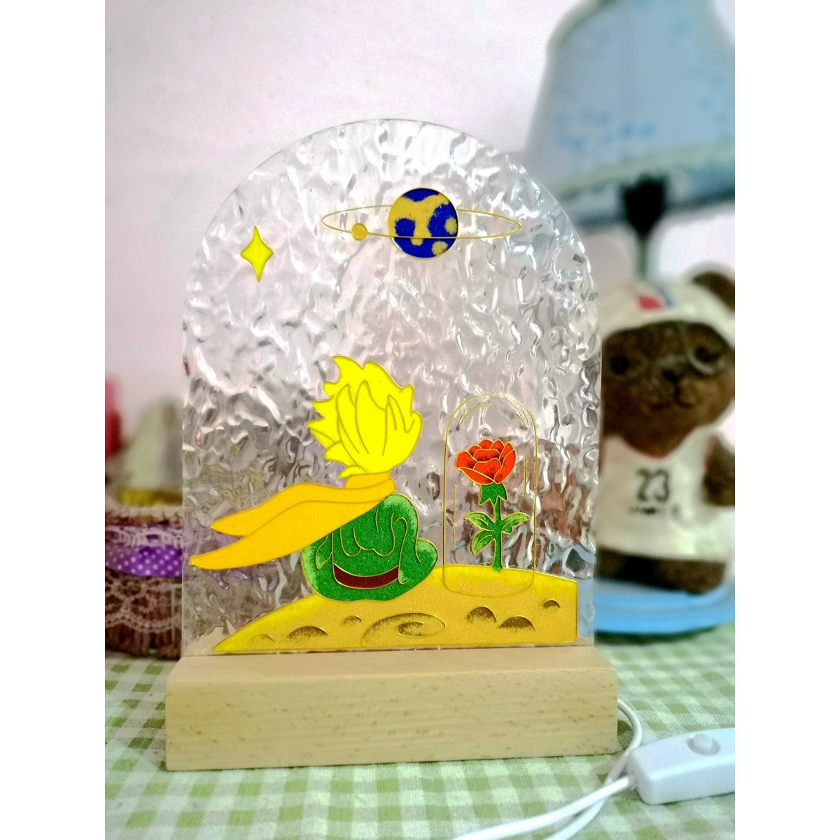 小王子夜灯掐丝珐琅手工制作diy
