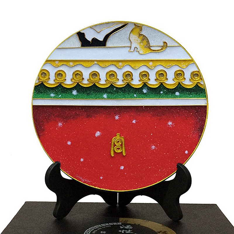 学校手工课掐丝珐琅画diy手工制