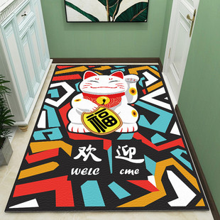 新款 硅藻泥地垫入户门垫可爱门口地毯进门家用耐脏室内玄关脚垫