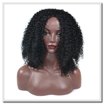 速发Afro Kinky Curly Wig Synthetic Hair for Women假发黑色小