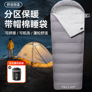 伯希和户外睡袋成人冬季轻量化便携被子办公室午休露营羽绒棉