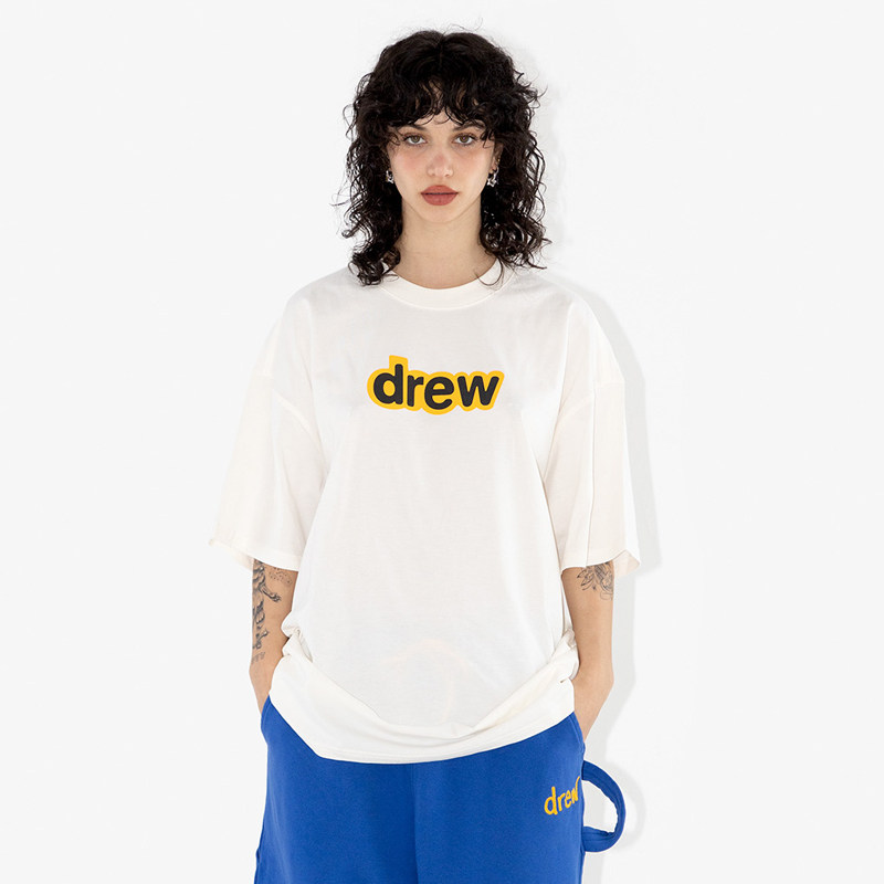 正品drewhouse经典字母款短袖T恤图片
