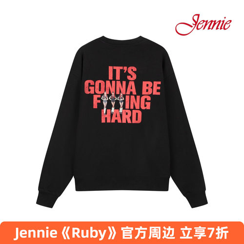 Jennie官方周边Like圆领卫衣