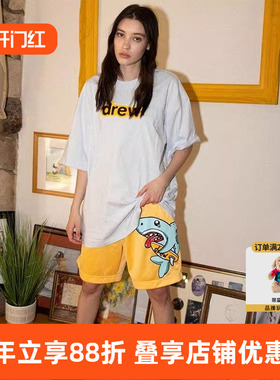 【官方正品】drew house经典字母款淡蓝色短袖T恤 25夏男女同款