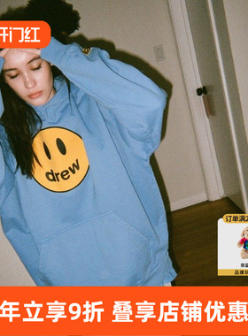 【官方正品】drew house经典笑脸天蓝色连帽卫衣25秋季男女同款