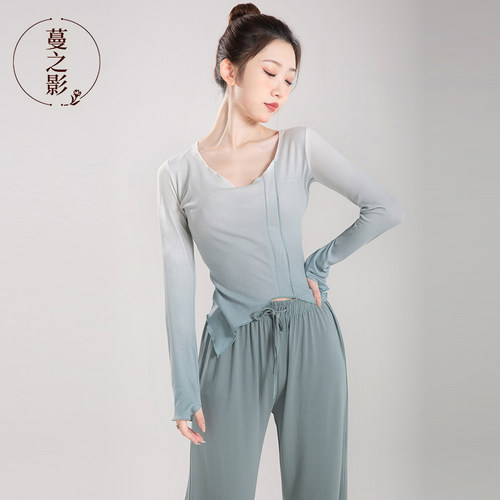 速发舞舞体舞练功服古典舞服装艺夏长袖套指舞蹈服春考形蹈服