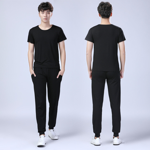 速发男士 舞蹈服成人练功训学生舞套丁舞上衣服练服 艺考形体服拉装