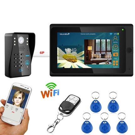 速发7ich Wired / Wirele Fifi RWID Paword Video Door Ph