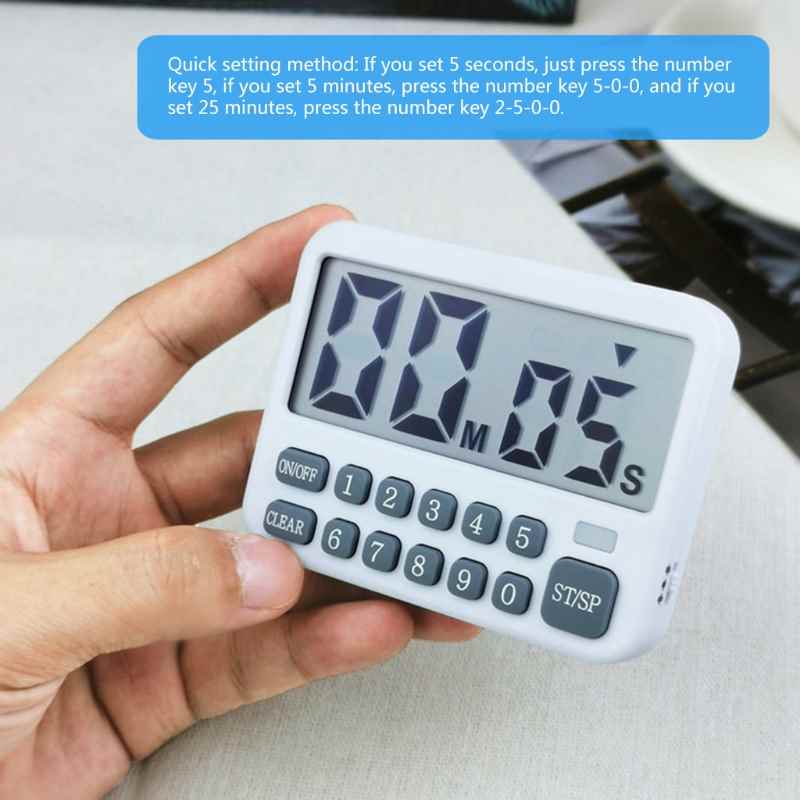 速发Digital Countdown Kitchen Timer Magnetic Count Up Down
