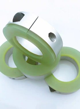 SCDJ铝合金开口环聚氨酯包胶挡圈带缓冲垫光轴支柱固定环缓冲挡环