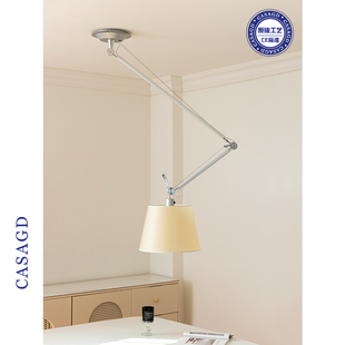 意大利中古Artemide可移位餐厅吊灯书房卧室设计师摇臂灯具casagd