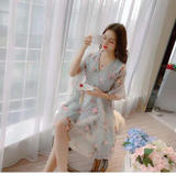 碎花雪纺连衣裙2025新款夏季韩版田园风时尚半袖荷叶边裙子潮，商品下架区，凯文服饰