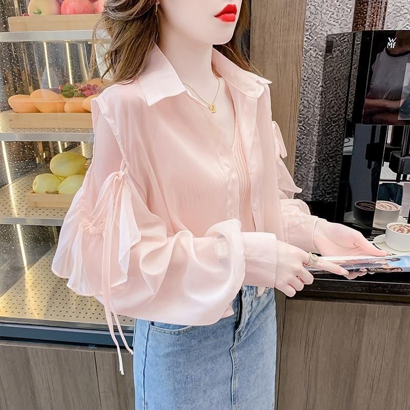 洋气露肩雪纺防晒衣女外穿上衣女夏装短款内搭吊带小背心两件套装，商品下架区商品下架区，凯文服饰