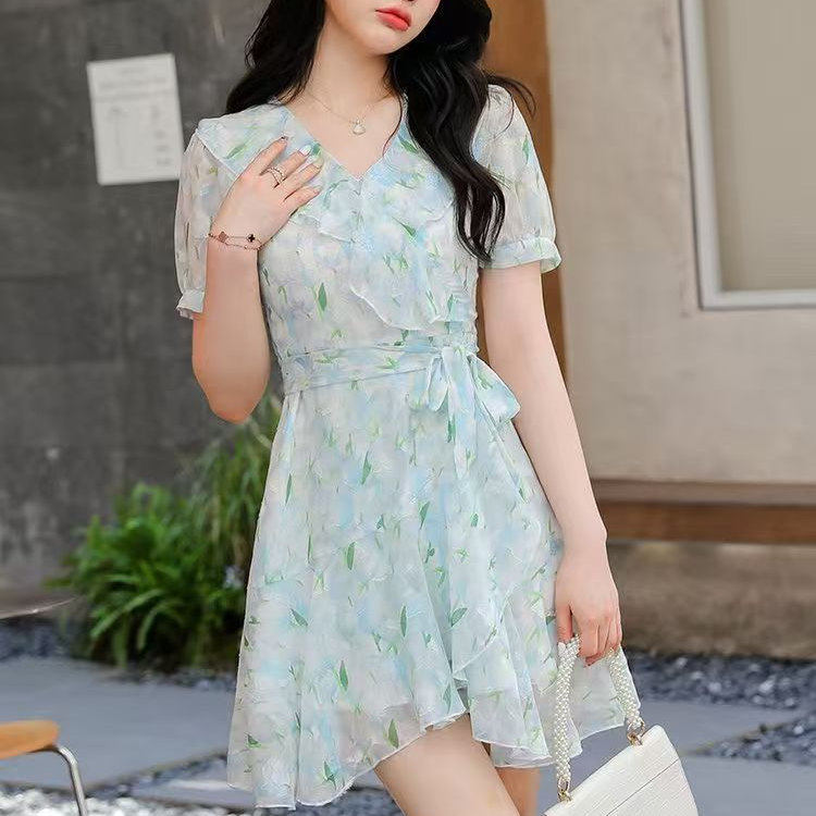 小野联名碎花连衣裙女夏季法式茶歇裙，商品下架区商品下架区，凯文服饰