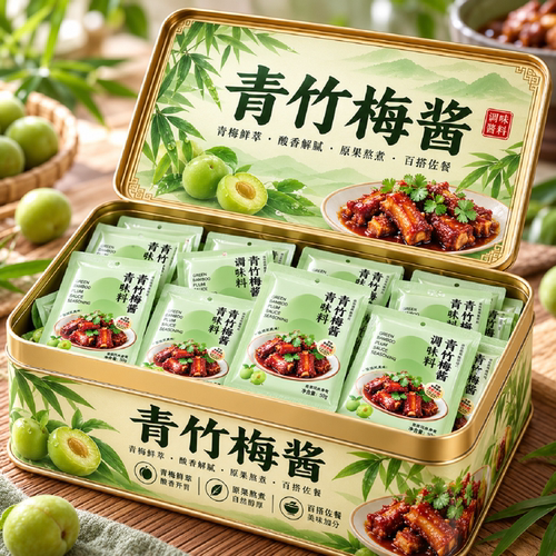 青竹梅酱酸甜带咸梅酱排骨梅子果酱烧肉烧鹅蘸料酸梅酱家独立包装
