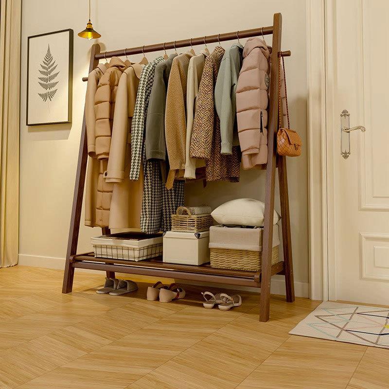 德国衣帽架落地卧室内实木家用床头柜简易多功能立式客厅晾衣架