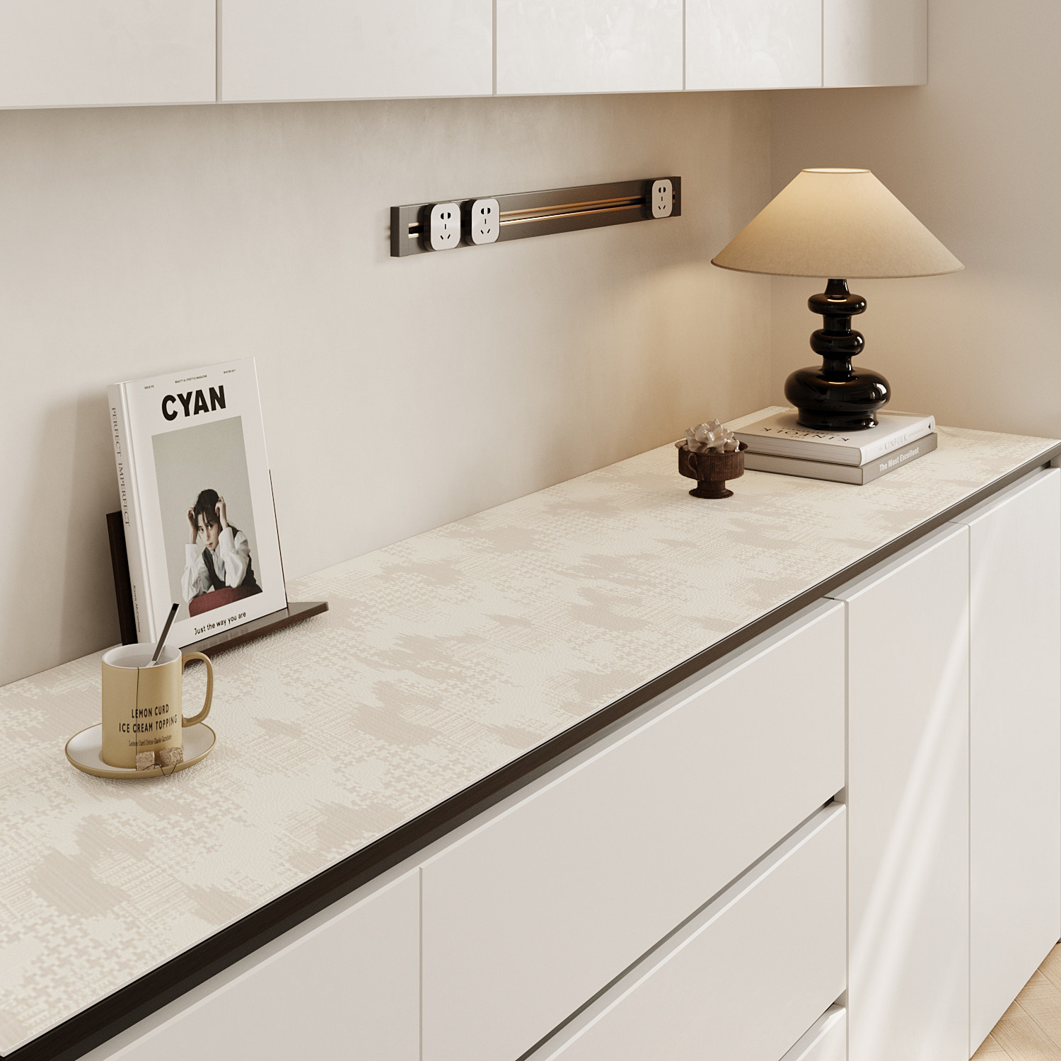 餐柜桌垫电视柜鞋柜玄关轻奢高级皮革桌布防脏台面保护垫子盖布