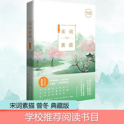 现货正版 宋词素描 曾冬意境读本 中国古诗词鉴赏辞典古代诗词文学中学生小学生初中生课外读物书目 唐诗素描诗词书籍 湖南文艺
