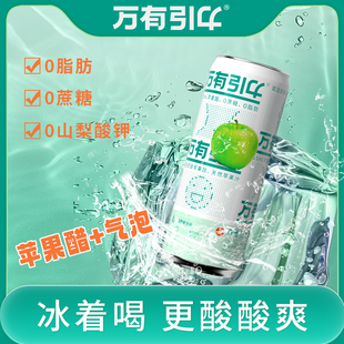 24瓶整箱 萬有引力蘋果醋氣泡水0脂飲料濃縮蘋果汁整箱330ml