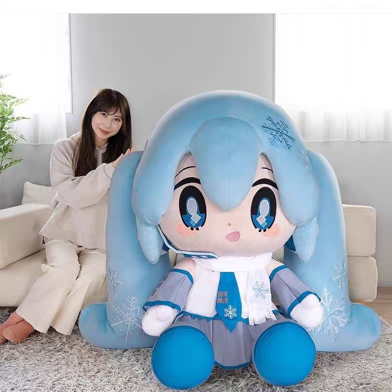 TAITO初音未来雪未来超大可爱毛绒玩偶公仔抱枕睡枕生日礼物周边