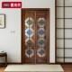 折叠门店铺民宿中式 彷古实木门满洲窗彩色海棠花艺术玻璃隔断屏风