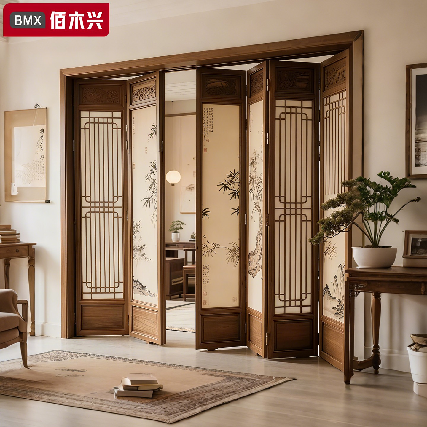 宋代美学屏风隔断门客厅推拉门