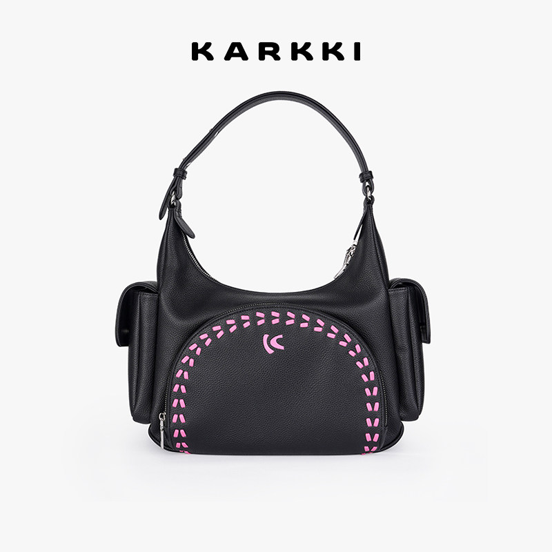 KARKKI/个奇设计感棒球包法式大容量通勤单肩包运动女手提腋下包,箱包皮具/热销女包/男包,通用款女包,淘宝优惠券,粉丝福利购,淘宝优惠卷