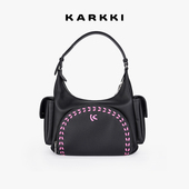 KARKKI 个奇设计感棒球包法式 大容量通勤单肩包运动女手提腋下包