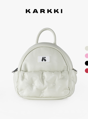 【情人节礼物】KARKKI/个奇小羊皮云朵双肩包通勤法式斜挎单肩包