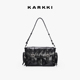 KARKKI 个奇头层牛皮多口袋单肩斜挎包小方包休闲通勤邮差包包女