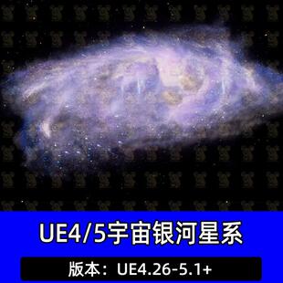 UE5虚幻4奶瓜浩瀚宇宙太空银河行星系漩涡流星云幸运场景粒子特效