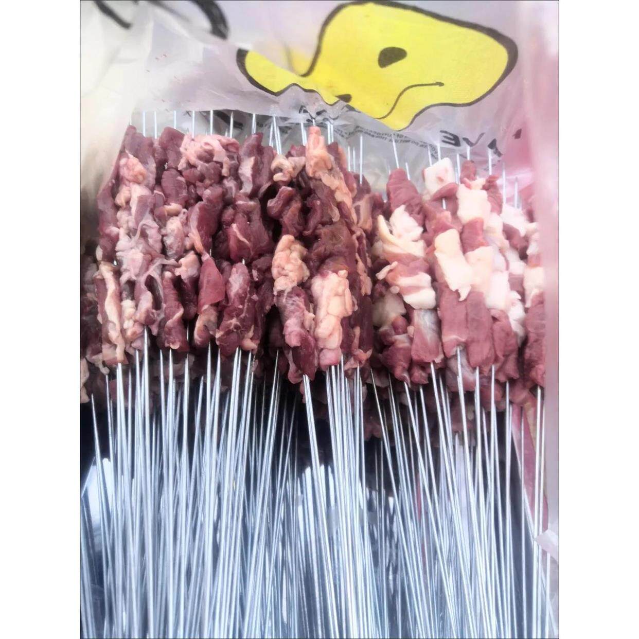 2*28.5特细烧烤签子铁签圆钎羊肉串烤肉烤串工具一次性打包外卖