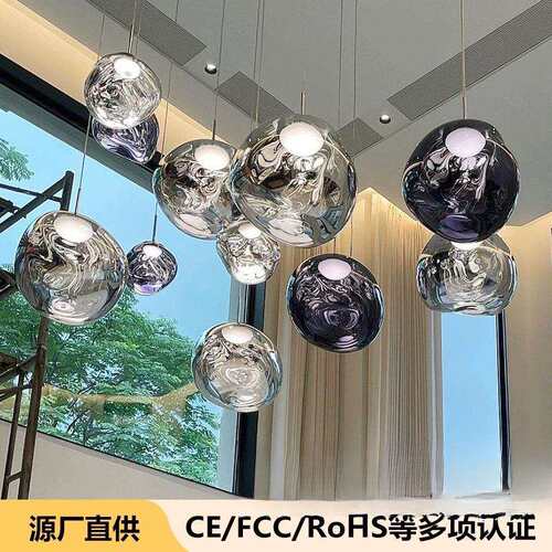 厂家直销熔岩吊灯设计师复式楼loft楼梯灯别墅跃层客厅挑空餐厅吧