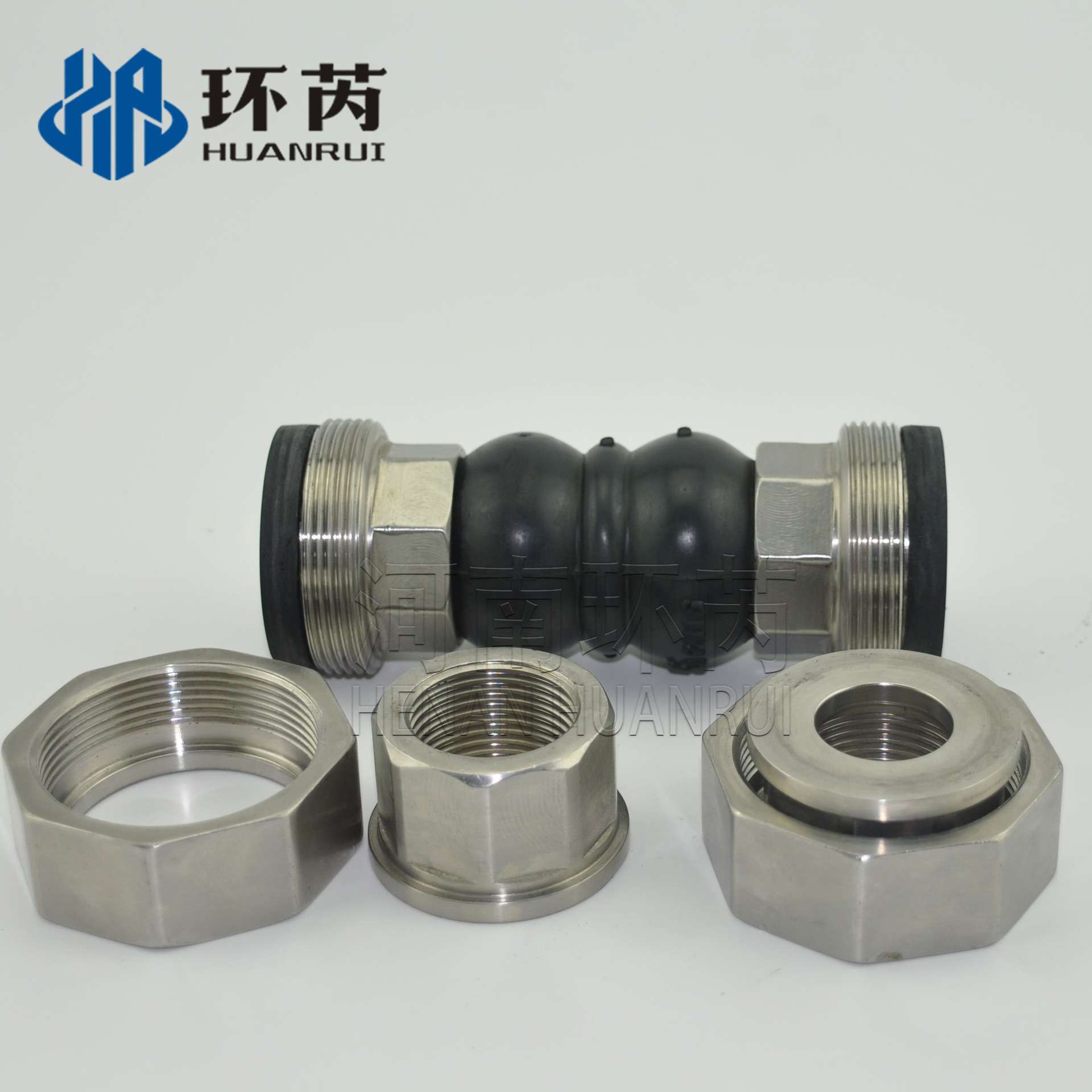 KST-L不锈钢内螺纹橡胶软接头耐酸碱圆形内螺纹水暖风机软管现货