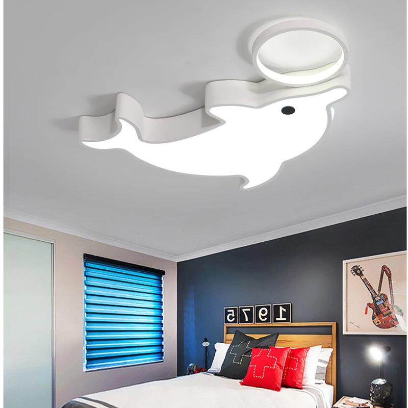 儿童房吸顶灯护眼男孩卧室灯卡通led地中海风格女孩房间灯书房灯