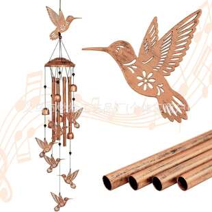 跨境爆款金属动物风铃Outdoor wind chime 庭院户外风铃装饰挂件