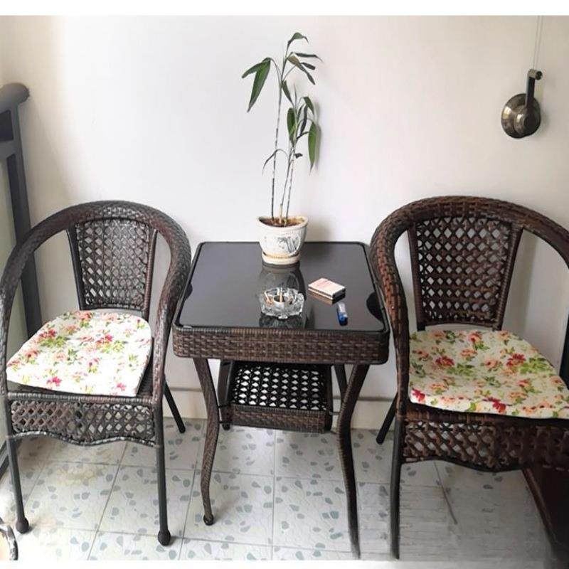阳台小桌椅组合户外椅子小茶几庭院藤椅三件套防水防晒轻奢画文伍,3C数码配件,USB灯,淘宝优惠券,粉丝福利购,淘宝优惠卷