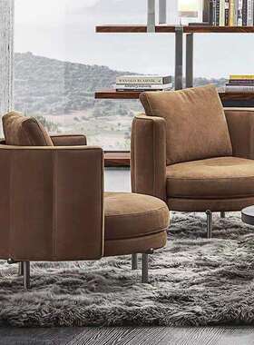 意大利 意式极简单人洽谈椅休闲椅TORII客厅别墅设计师沙发椅