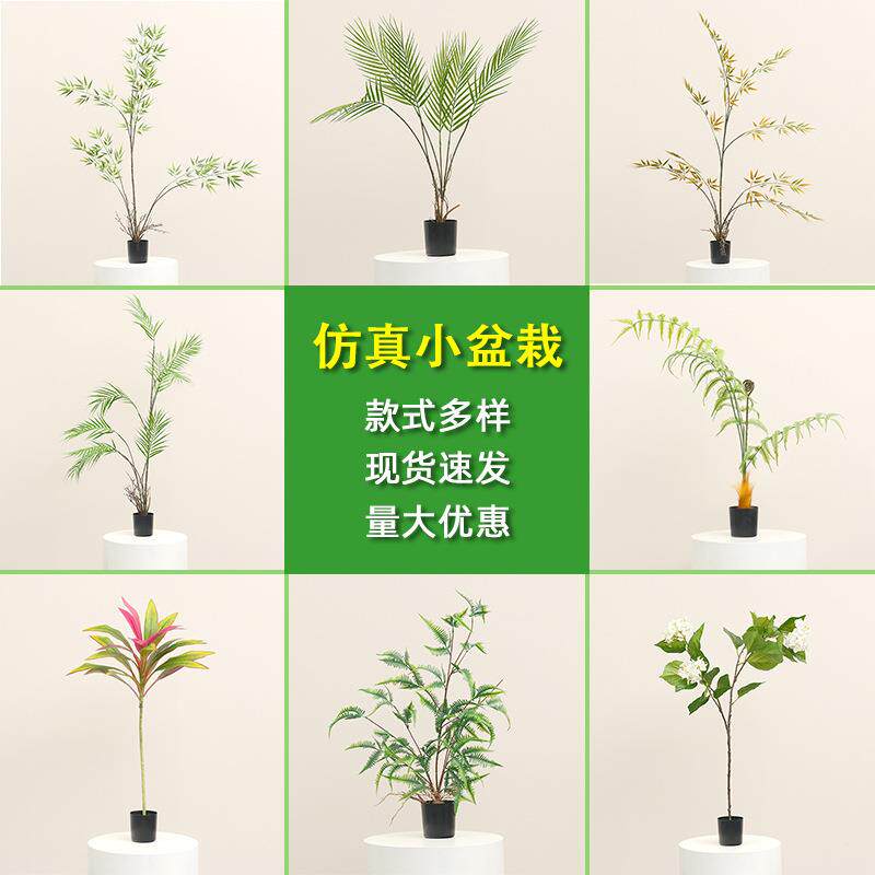 仿真绿植小盆栽居家室内餐桌假植物装饰摆件室外摄影道具仿生造景